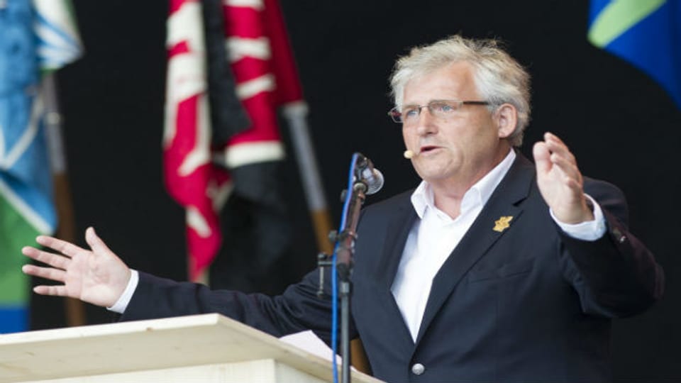 OK-Präsident Hans Stöckli beim Abschiedsfest