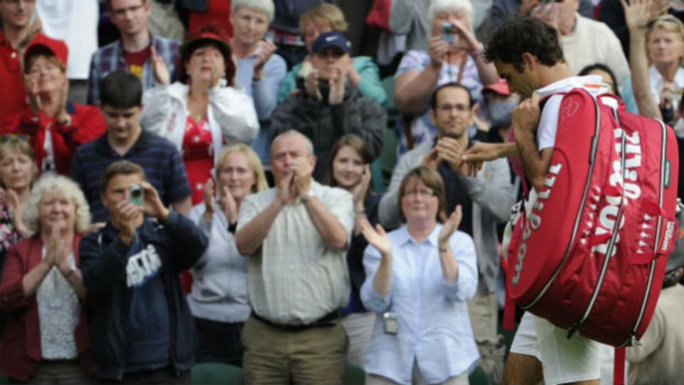 Roger Federer nach dem Aus in Wimbledon gegen Sergej Stachowski