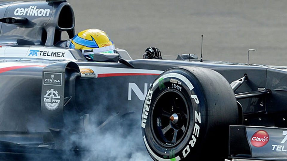 Ein Formel 1-Wagen von Sauber, am 6. Juli 2013 auf dem Nürburgring.