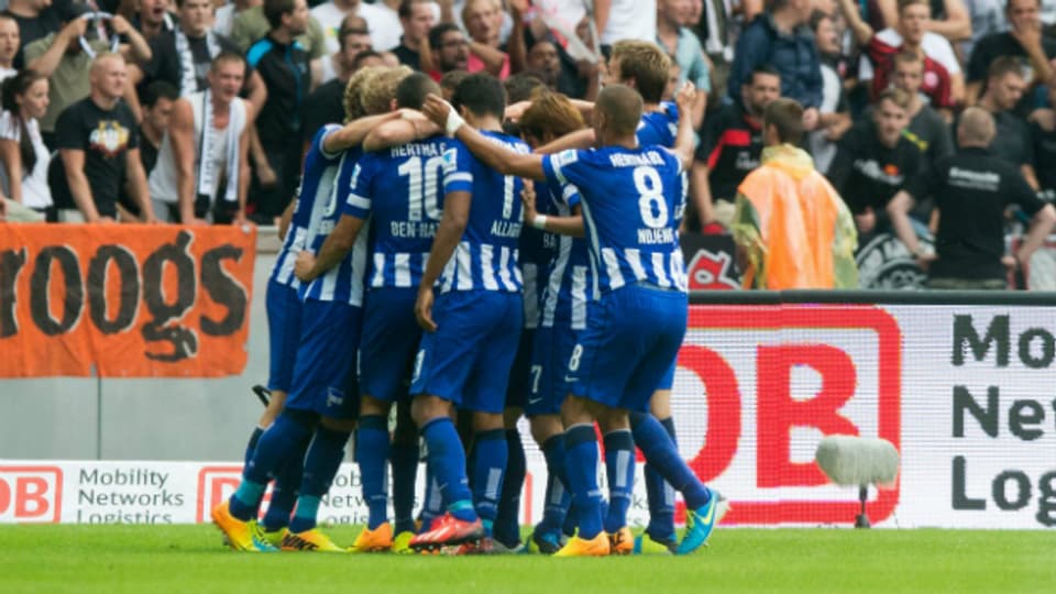 Aufsteiger Hertha BSC gewann das Auftaktspiel gegen Eintracht Frankfurt.