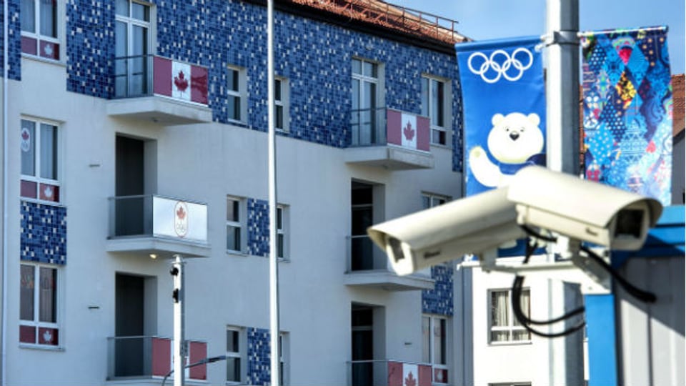 Überwachungskameras im kanadischen Teil des Olympischen Dorfes.