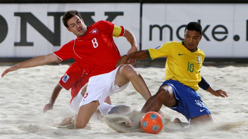 Beach-Soccer: Die Schweiz verlor 2009 im Final gegen Brasilien.