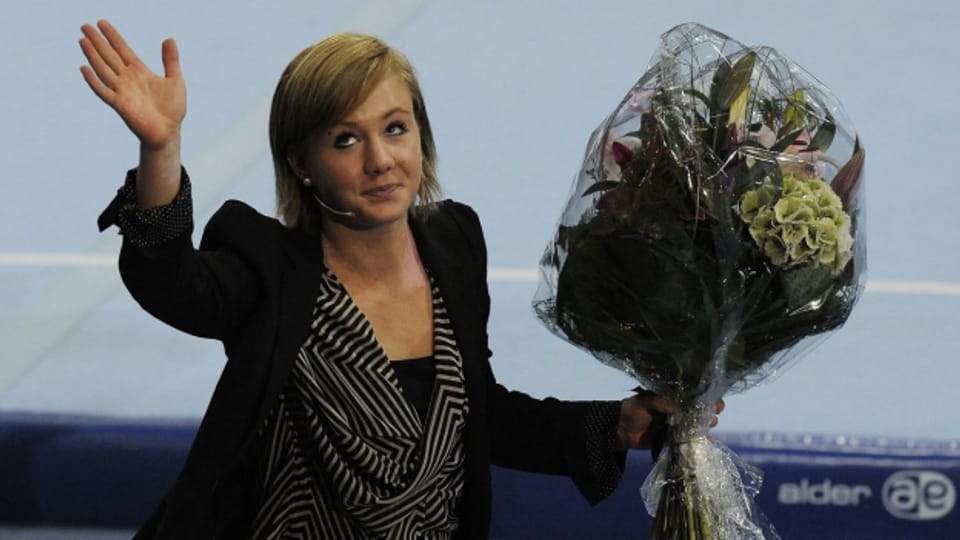 Ariella Käslin bei ihrem Abschied vom Spitzensport im November 2011.