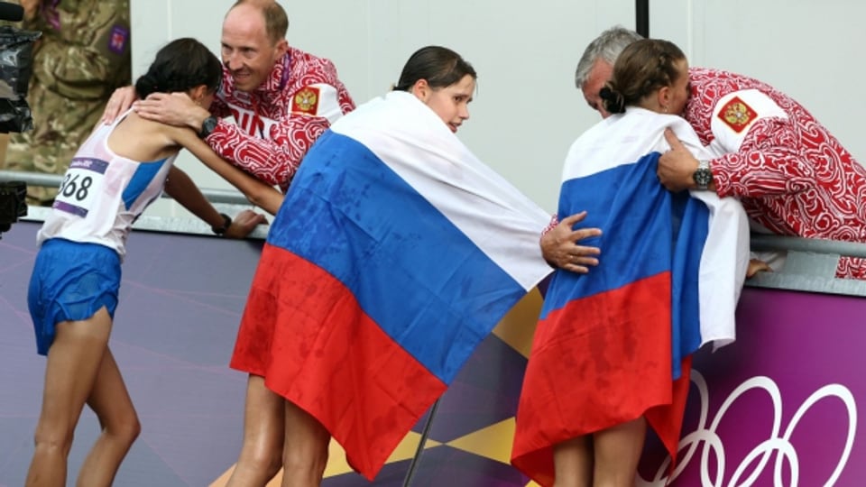 Da waren sie noch dabei: Russische Athletinnen bei den Olympischen Spielen in London 2012.