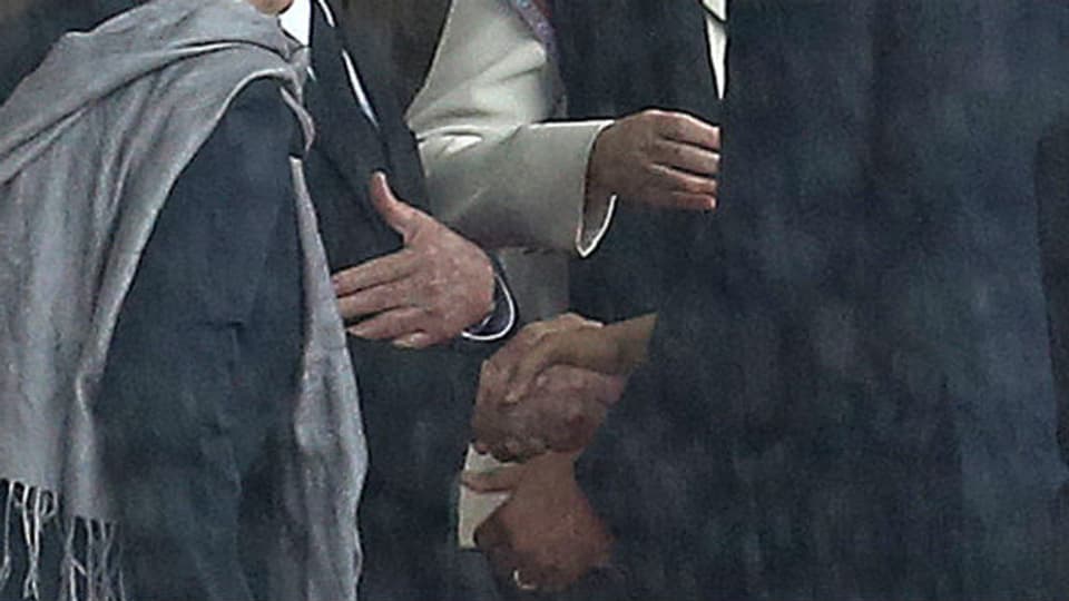 Historischer Moment: Castro und Obama beim Handshake