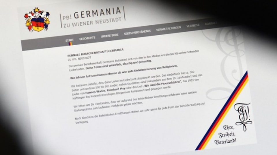 Die Webseite der Wiener Neustädter Burschenschaft Germania.