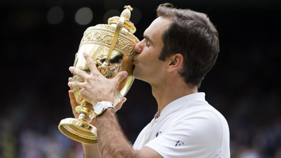 Federer bei seinem Wimbledon-Sieg 2017