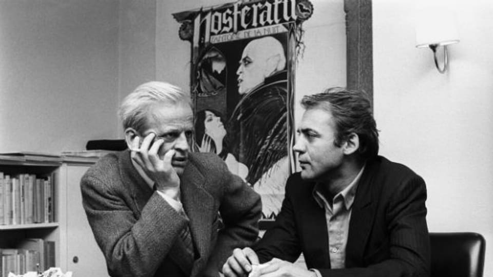 "Nosferatu" 1979 in Zuerich: Bruno Ganz mit Klaus Kinski.