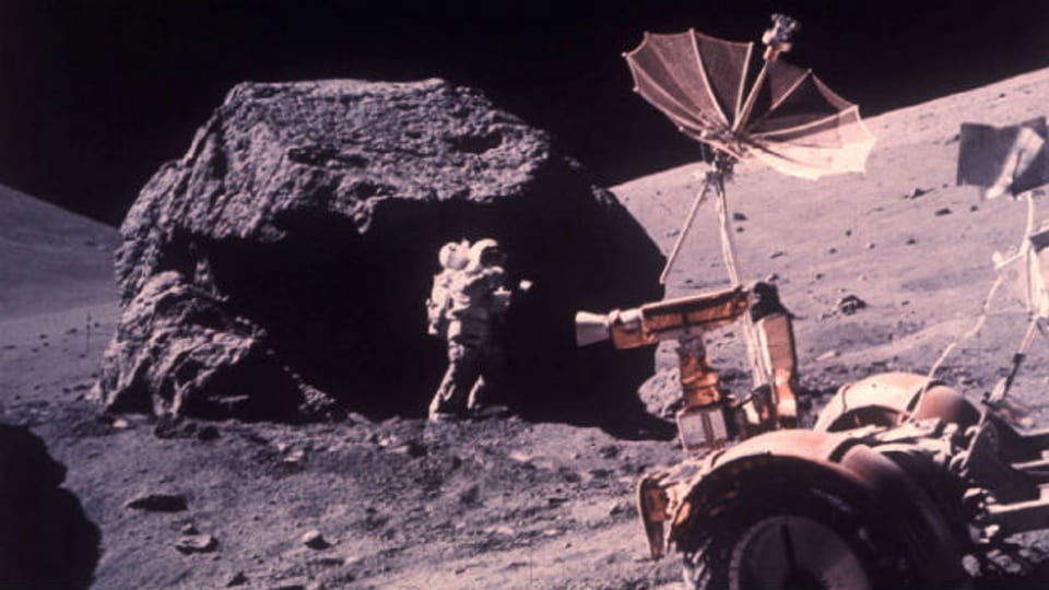 Die Crew von Apollo 17 brachte über 100 kg Mondgestein zur Erde zurück.