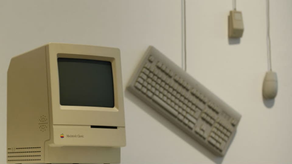 Computer vom Typ Apple Macintosh Classic von 1984