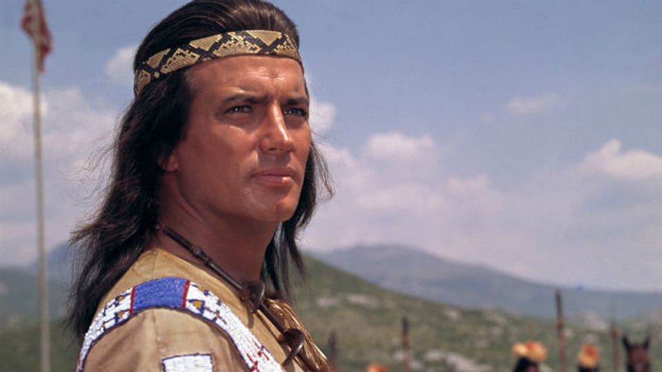 Pierre Brice als Apachen-Häuptling Winnetou.
