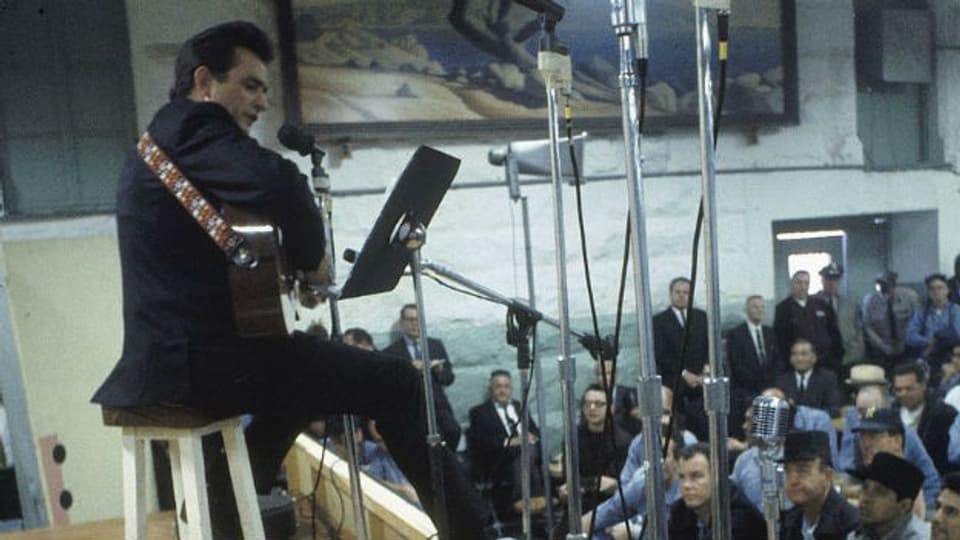 Johnny Cash bei seinem Auftritt in Folsom Prison am 13. Januar 1968.