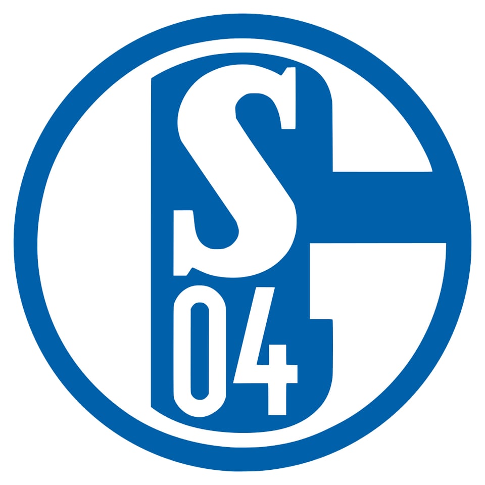Das blau-weisse Wappen von Schalke 04.