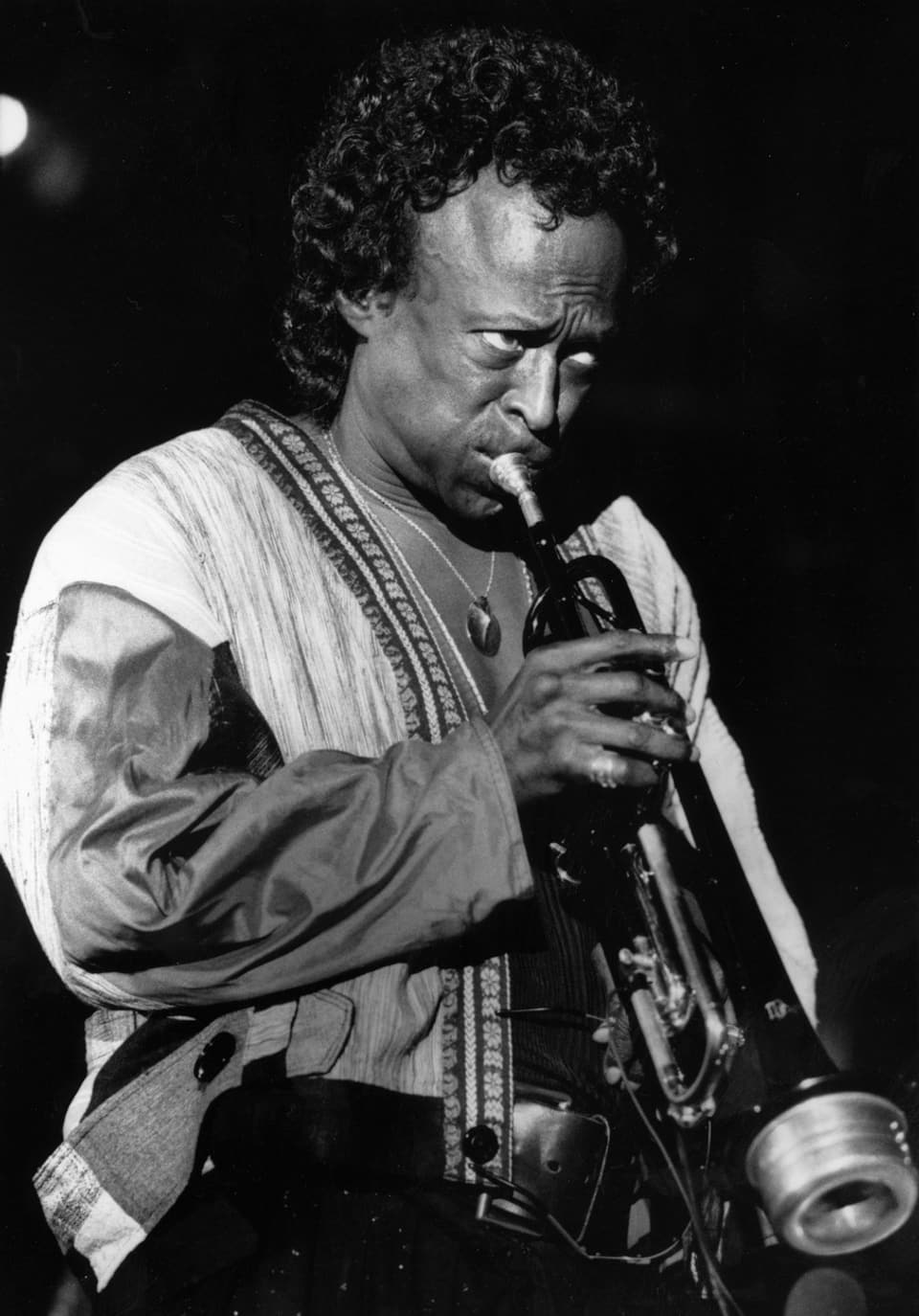 Miles Davis am Montreux-Jazz-Festival im Jahr 1988.