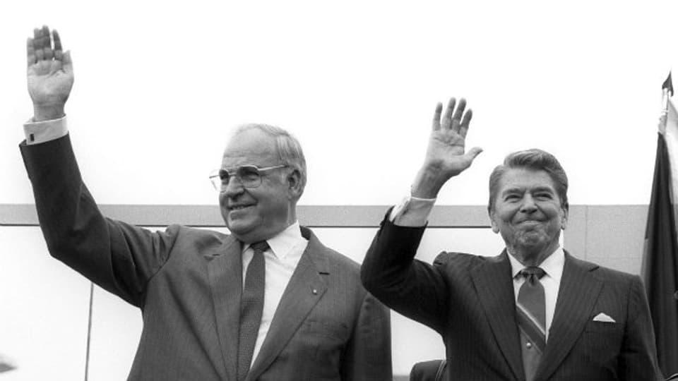 Bundeskanzler Kohl und Präsident Reagan