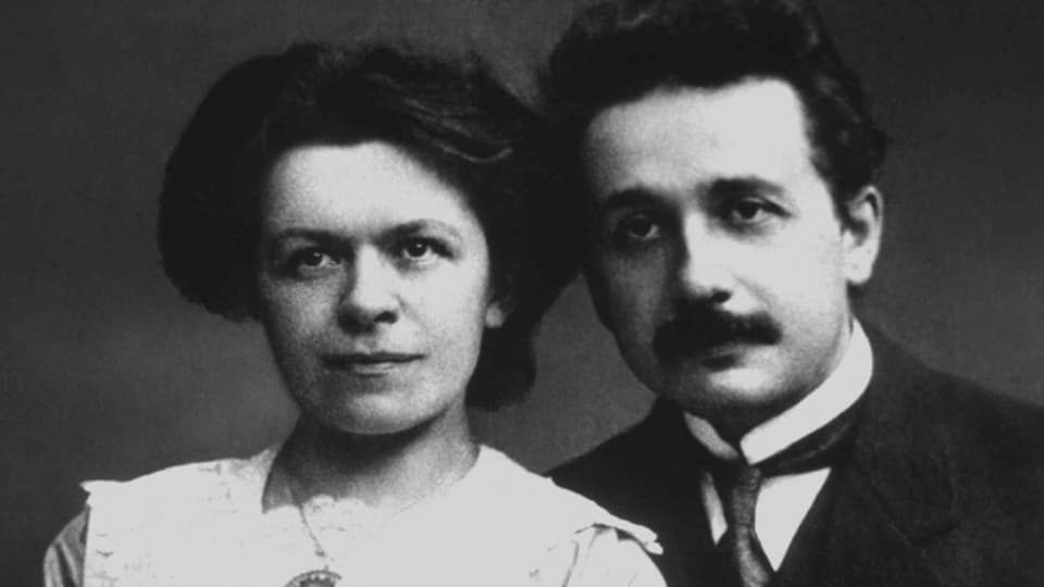 Hochzeitsbild von Mileva und Albert Einstein.