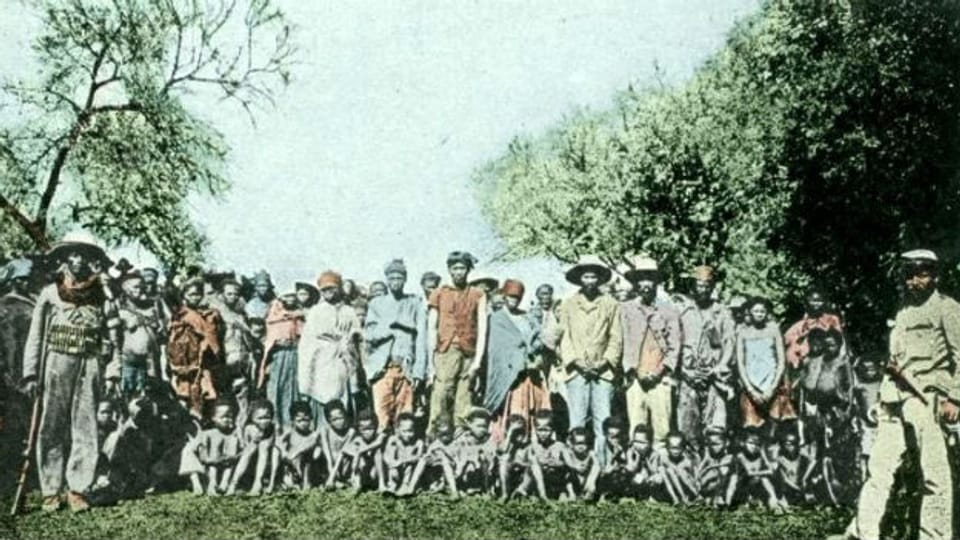 Kriegsgefangene Herero in Deutsch-Südwest-Afrika