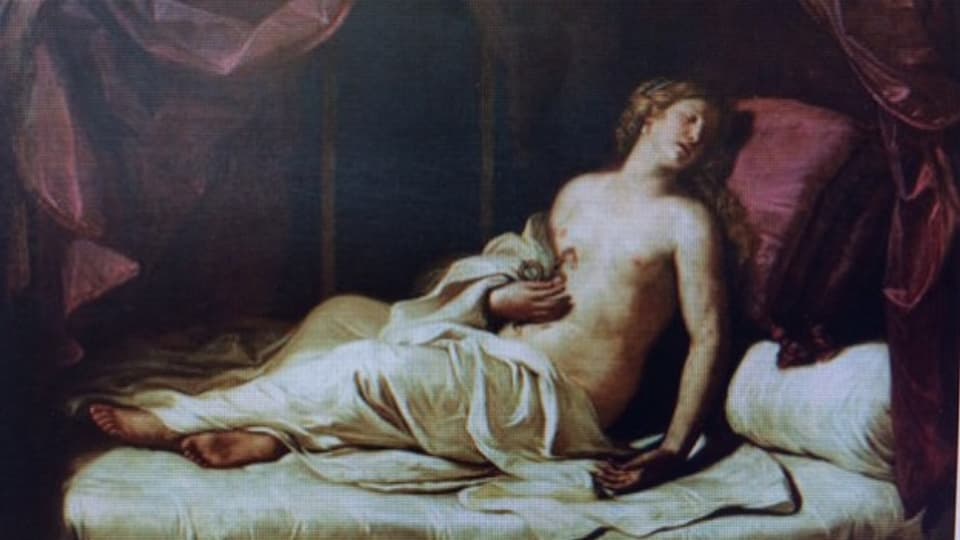 Kleopatra und der Schlangenbiss: Gemälde von Guercino.