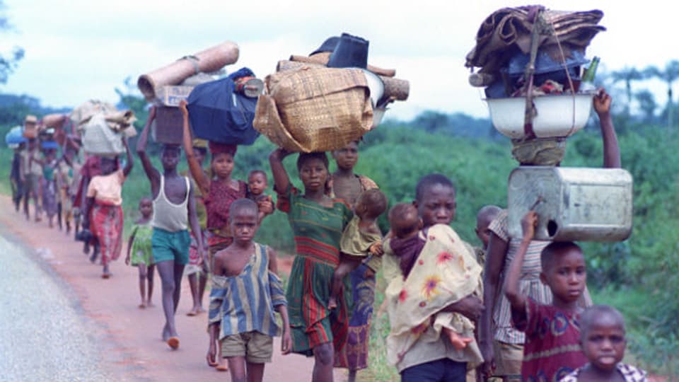 Katastrophale Hungersnot: Biafrakrieg, 1967 - 1970.