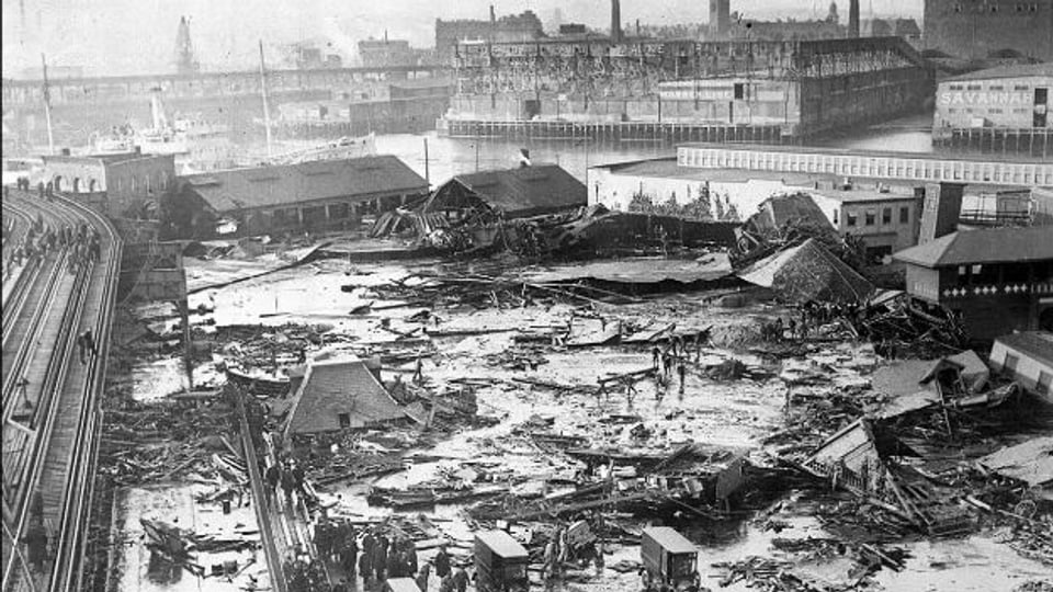 Boston, unter der Flut von Zuckersirup: 15.Januar 1919.