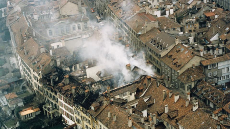 Grossbrand im UNESCO-Weltkulturerbe: Bern, 1997.