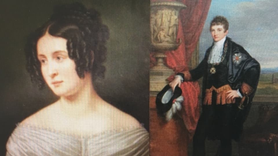 Das junge Paar: Therese (Gemälde von 1810) und Kronprinz Ludwig (Gemälde von 1807)