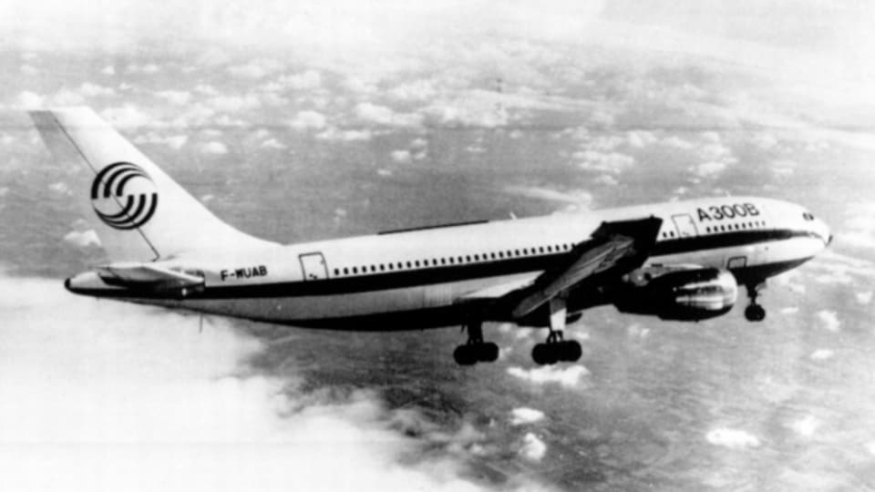 Ein Air France Airbus, ähnlich wie jener, der am 27.6.1976 entführt wurde