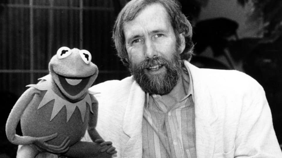 Jim Henson mit Kermit, einer seiner bekanntesten Puppen.