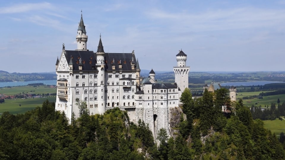 Das Schloss Neuschwanstein in Bayern.