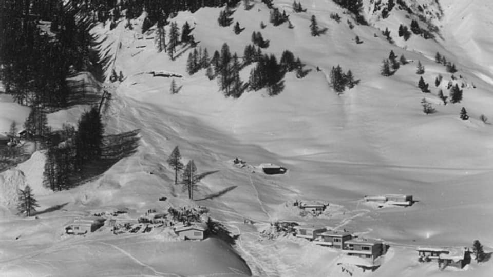 Die grösste Lawine traf den Davoser Ortsteil Auf den Böden. Sie forderte vierTodesopfer.