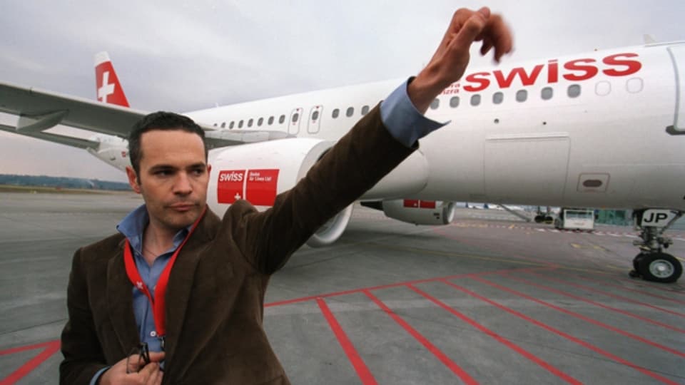 Designer Tyler Brûlé vor dem ersten Swiss-Flieger