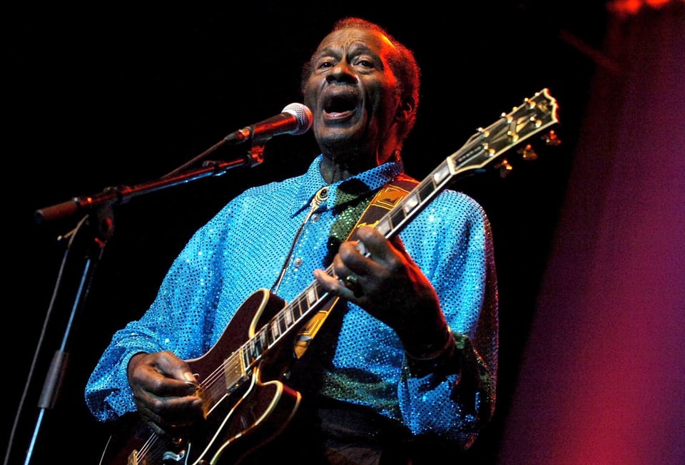 Der damals 79-jährige Chuck Berry 2005 bei einem Auftritt in Zürich.