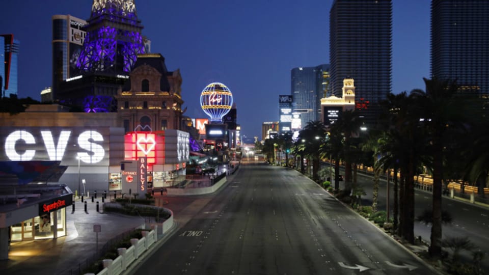 Der Las Vegas Strip ist zu Corona-Zeiten menschenleer.