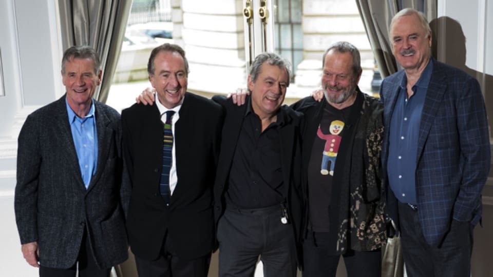 Die noch lebenden Mitglieder von Monty Python bei einem Fototermin 2013.
