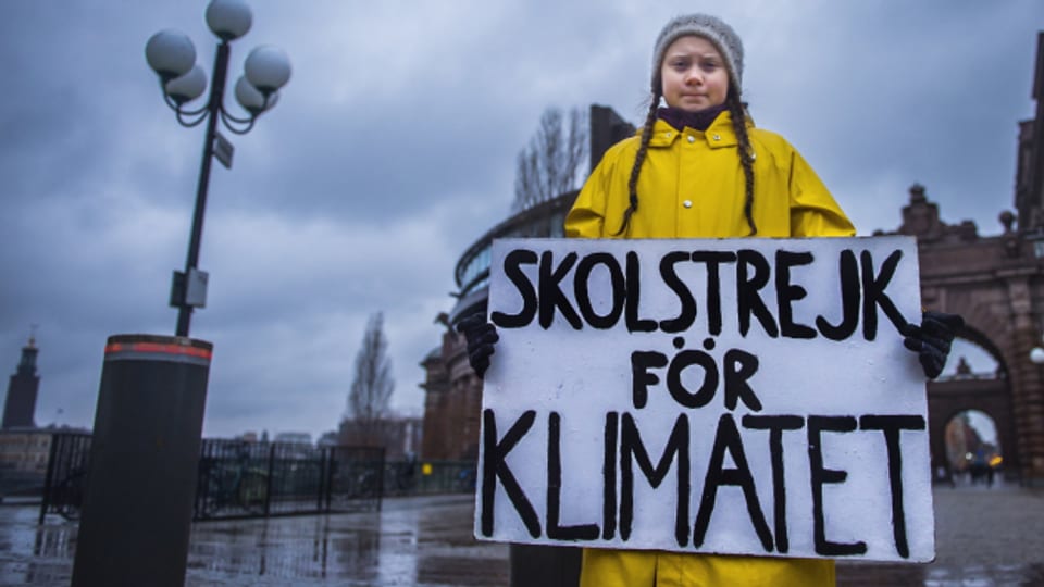 "Skolstrejk för Klimatet" - Schulstreik fürs Klima, das Motto der schwedischen Umweltaktivistin Greta Thunberg.