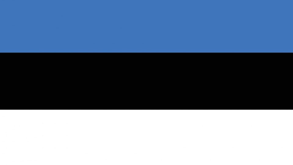 Die estnische Flagge.
