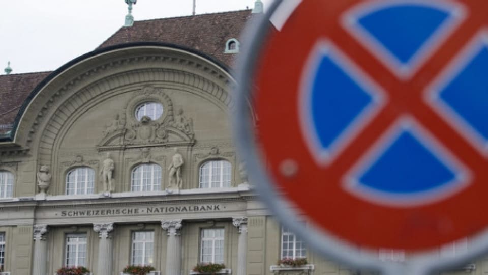 Sicht auf die Nationalbank in Bern im Oktober 2008