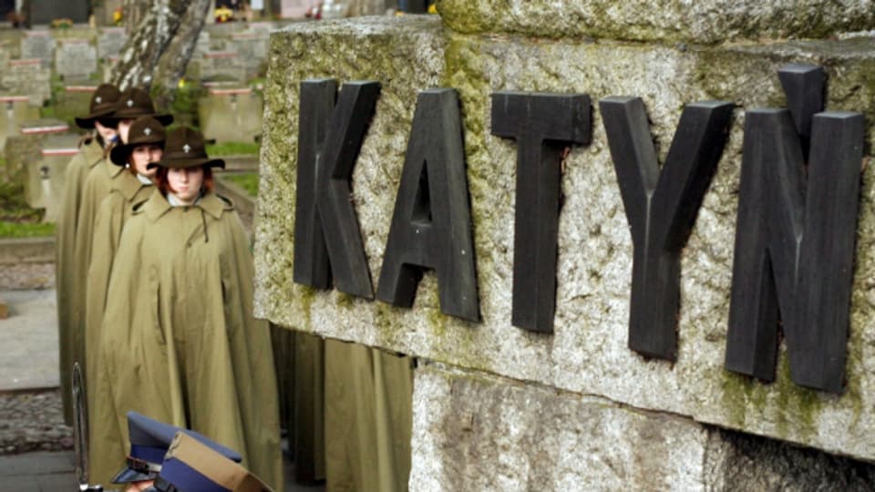 Gedenkfeier in Katyn am Ort des Massakers