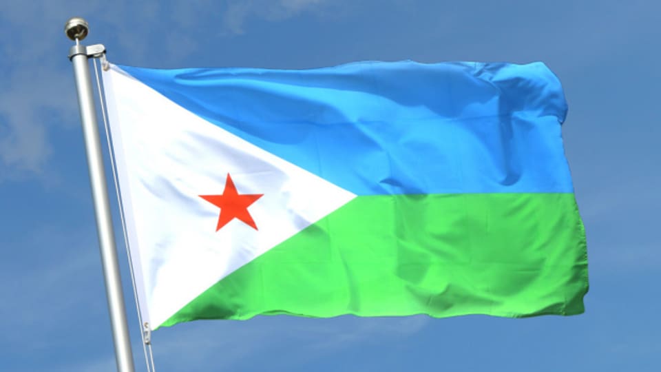 Die Flagge Dschibutis.