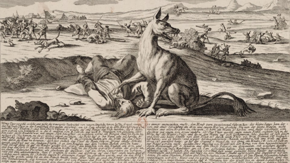 Die Bestie des Gévaudan tötete am 30. Juni 1764 das erste Opfer.