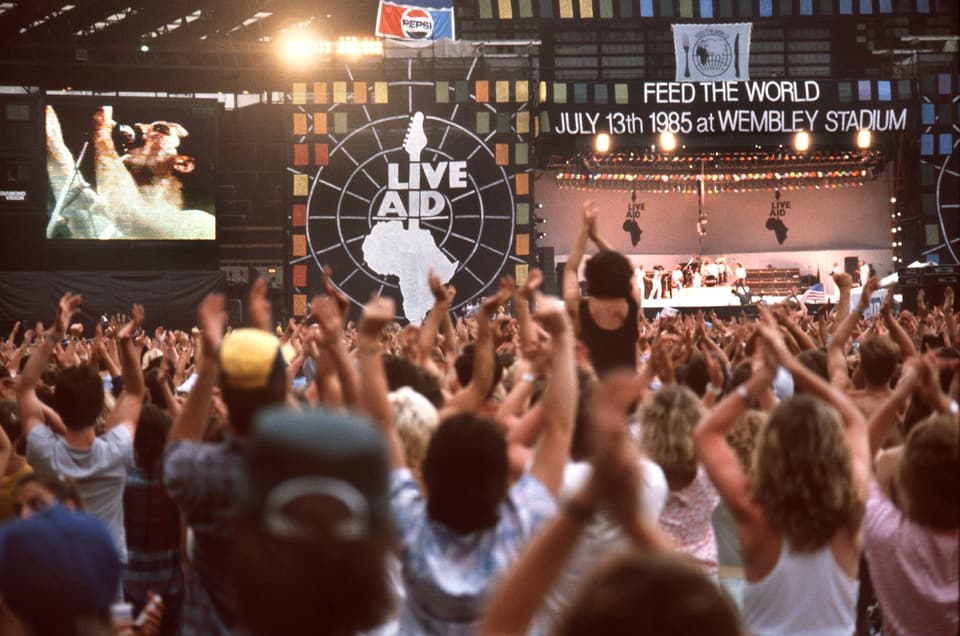 Live Aid gilt als das bis dahin grösste Rockkonzert der Geschichte