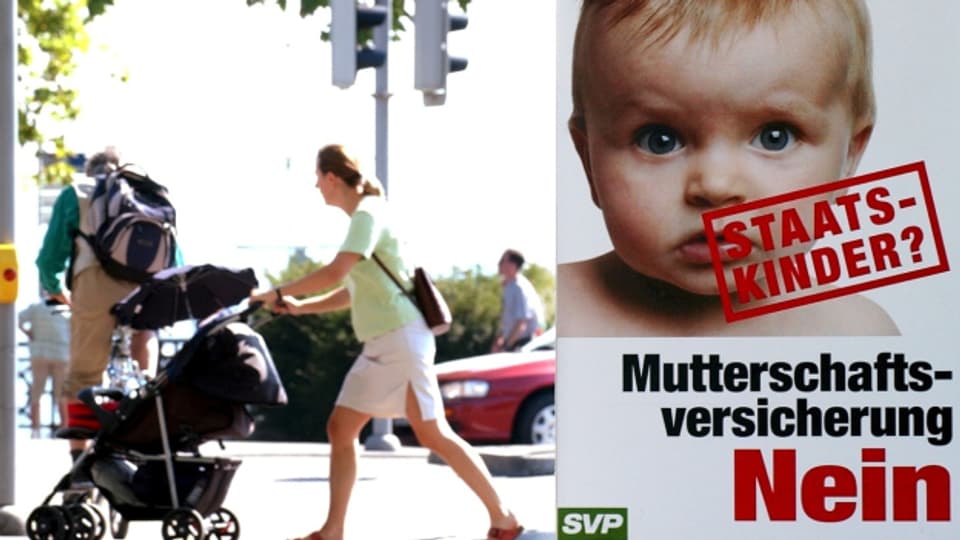 Gegen "Staatskinder": 2004 kämpft die SVP alleine gegen die Mutterschaftsversicherung.