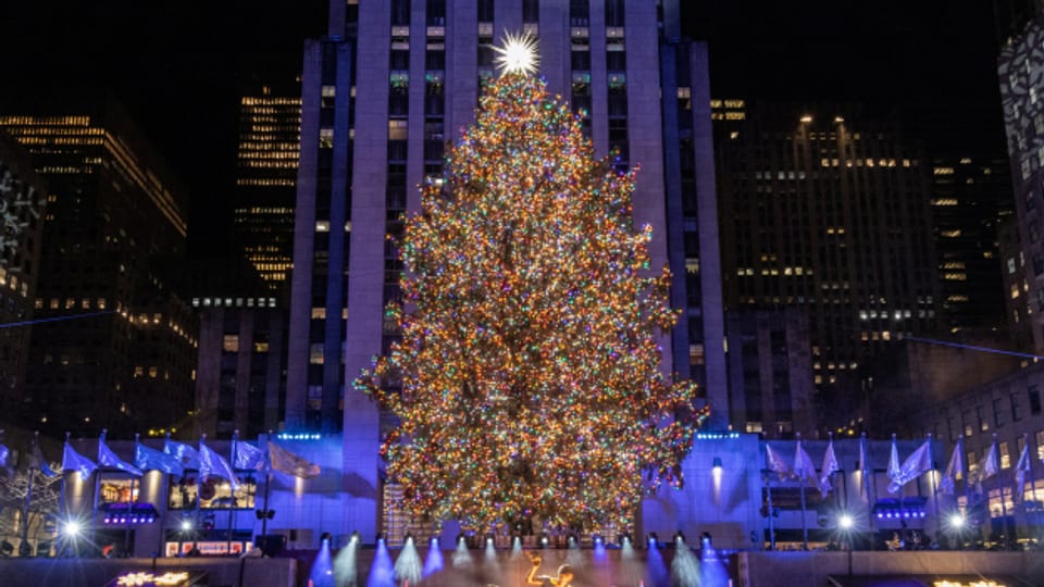 Der diesjährige Christbaum vor dem Rockefeller Center