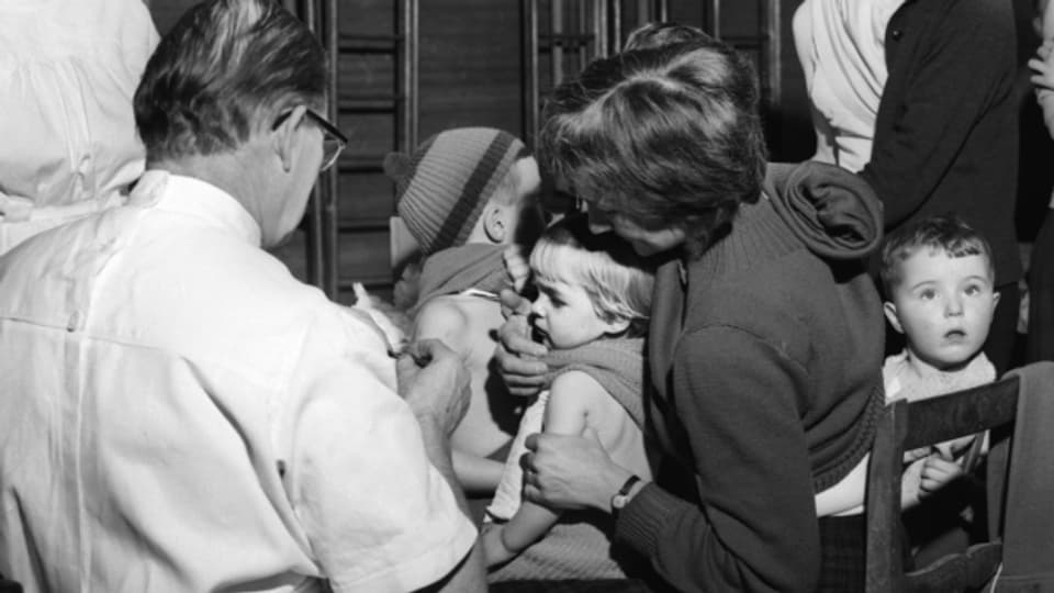 Freiwillige Impfaktion gegen Pocken in Schaffhausen im Jahr 1962