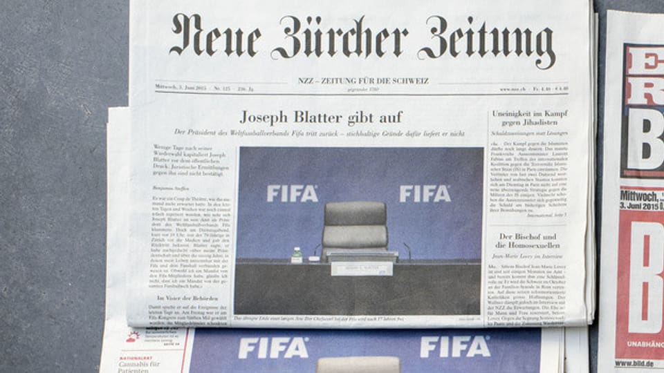 Der Rücktritt Blatters am nächsten Tag in der NZZ.