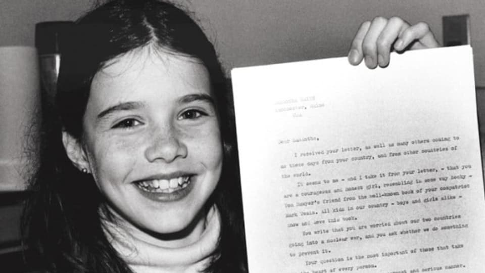 Heute vor 40 Jahren Samantha Smith fliegt nach Moskau Tageschronik SRF