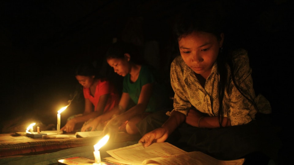 Ein Stromausfall in Indien