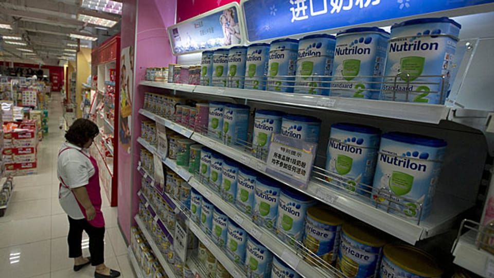 Babynahrung von Nestlé in einem Laden in Peking.