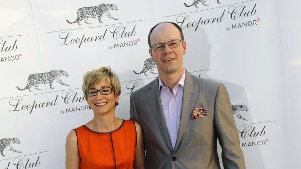 Event des Leopard Club: Bertrand Jungo (CEO Manor) mit Begleitung am Filmfestival Locarno 2010.