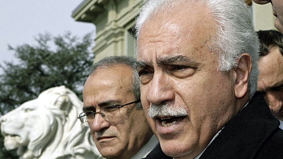 Der türkische Nationalist Dogu Perincek im März 2007 vor dem Gericht in Lausanne.